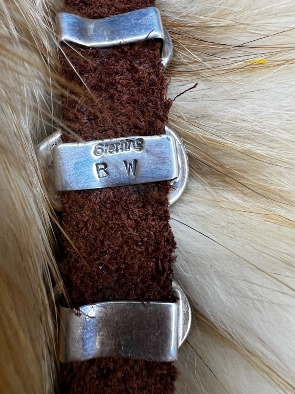 🩵🩵Native American Made Genuine Turquoise, Sterling Silver and Leather Braclet🩵🩵 - Picture 6 of 10